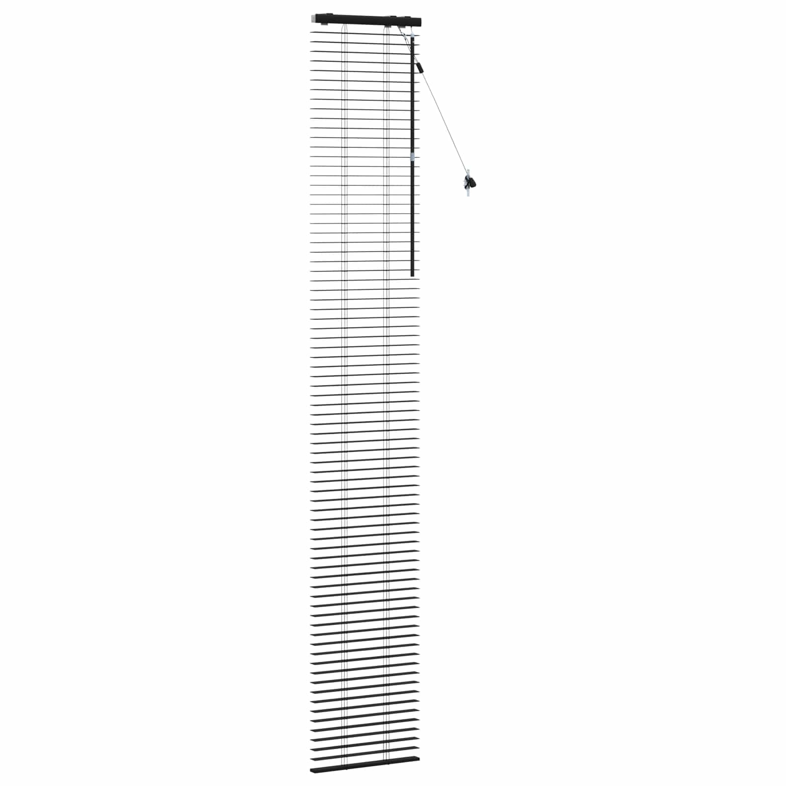 vidaXL Βενετσιάνικη Σκίαση Μαύρο 40 x 250 εκ. 35 mm - Image 3