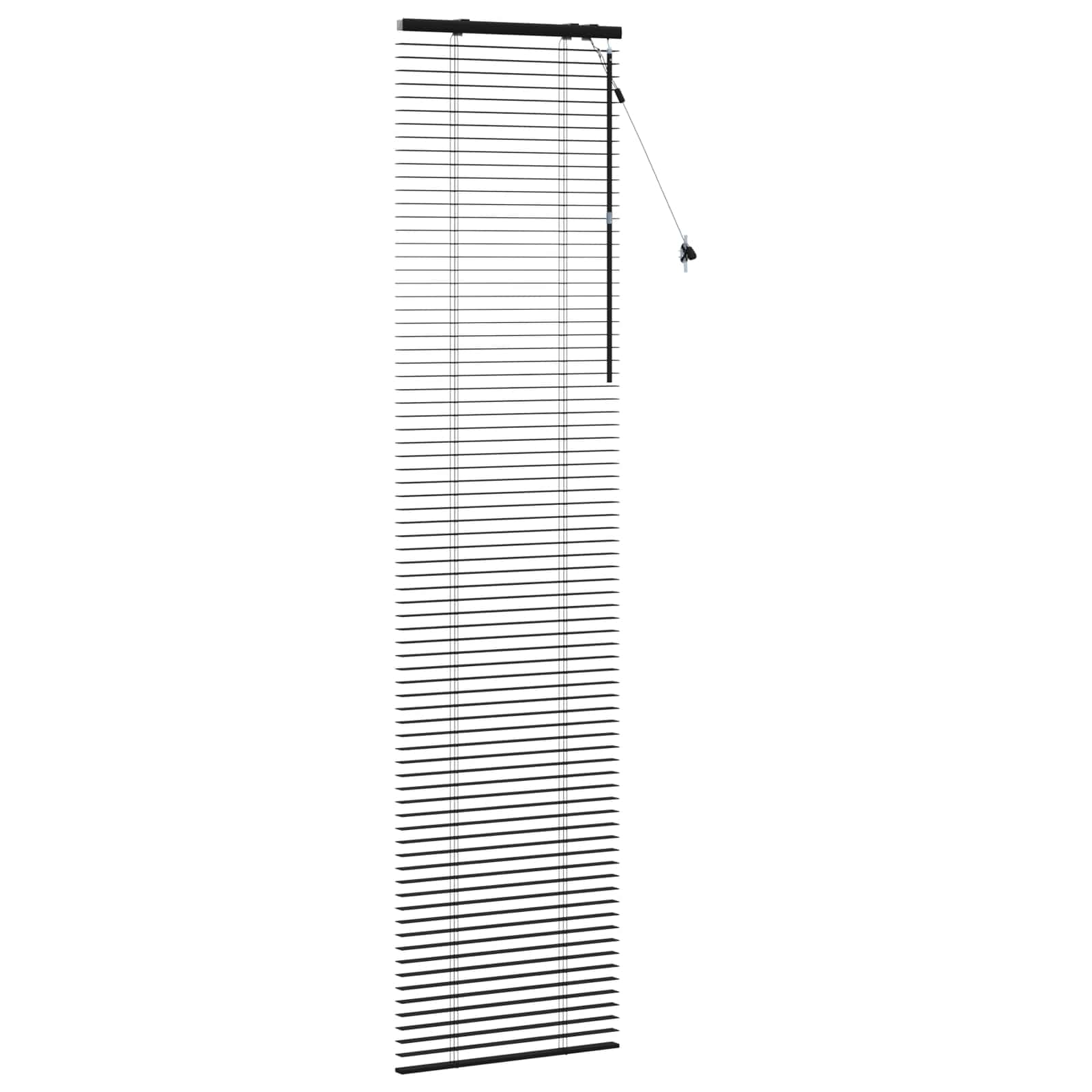 vidaXL Βενετσιάνικη Σκίαση Μαύρο 60 x 250 εκ. 35 mm - Image 3
