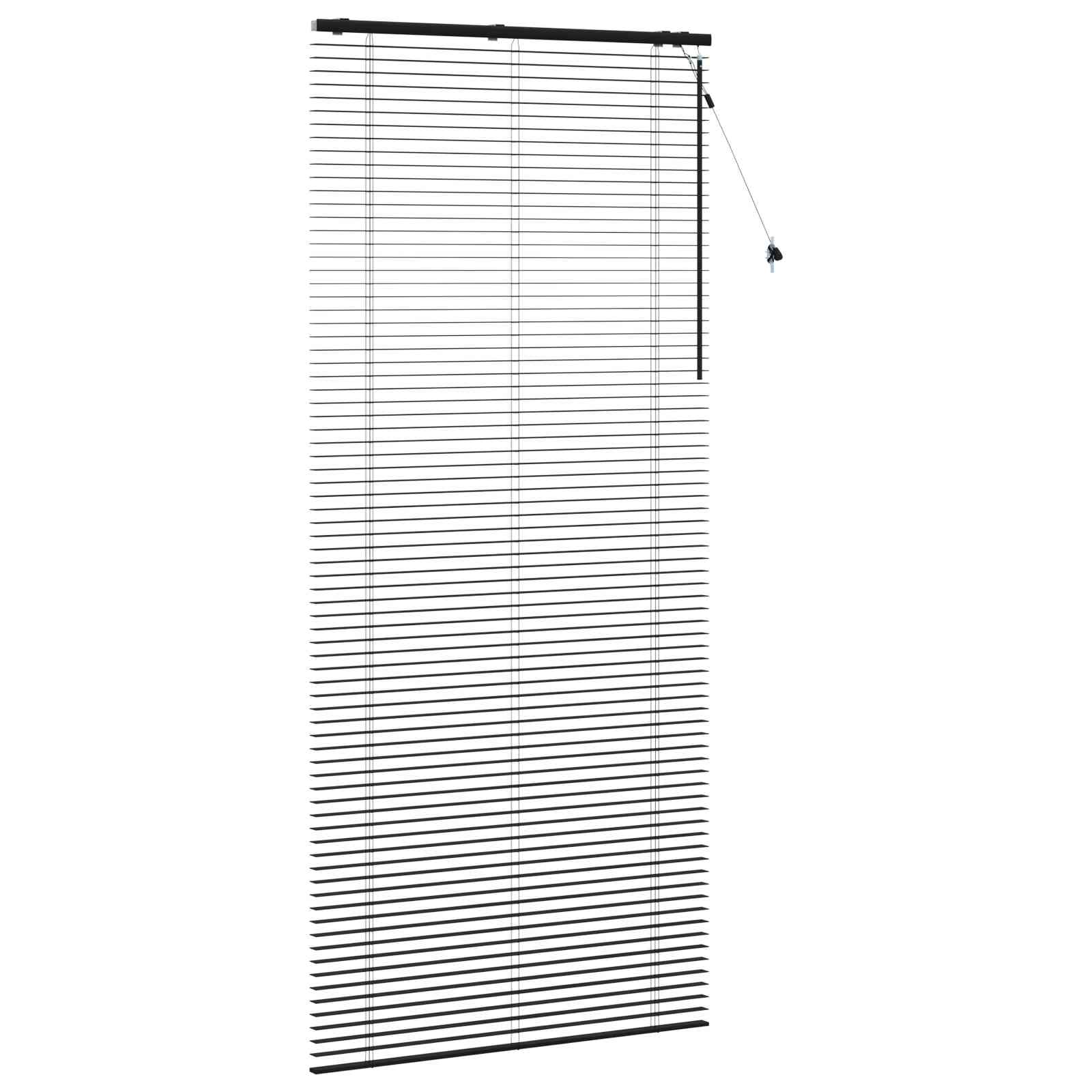 vidaXL Βενετσιάνικη Σκίαση Μαύρο 115 x 250 εκ. 35 mm - Image 3
