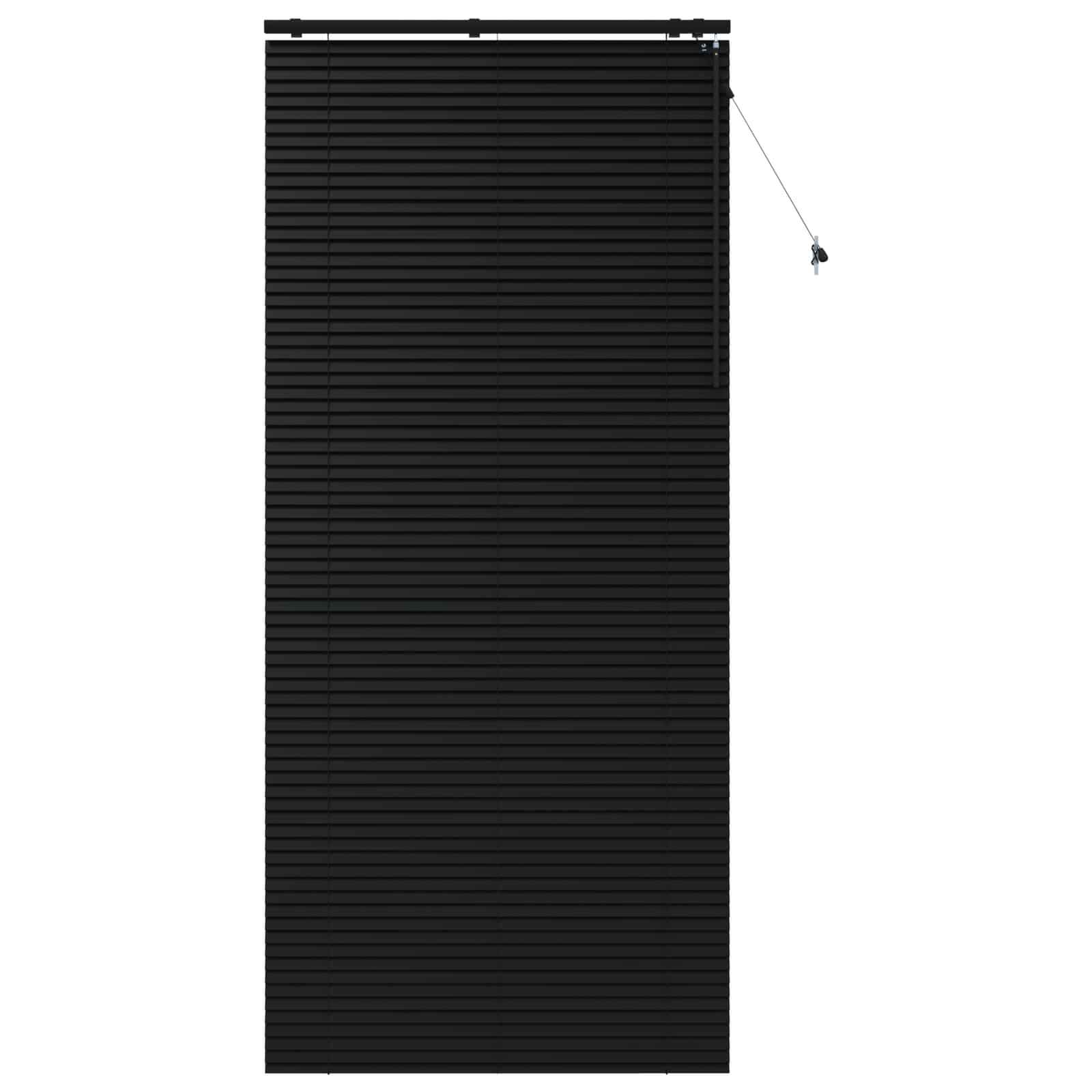 vidaXL Βενετσιάνικη Σκίαση Μαύρο 115 x 250 εκ. 35 mm - Image 2