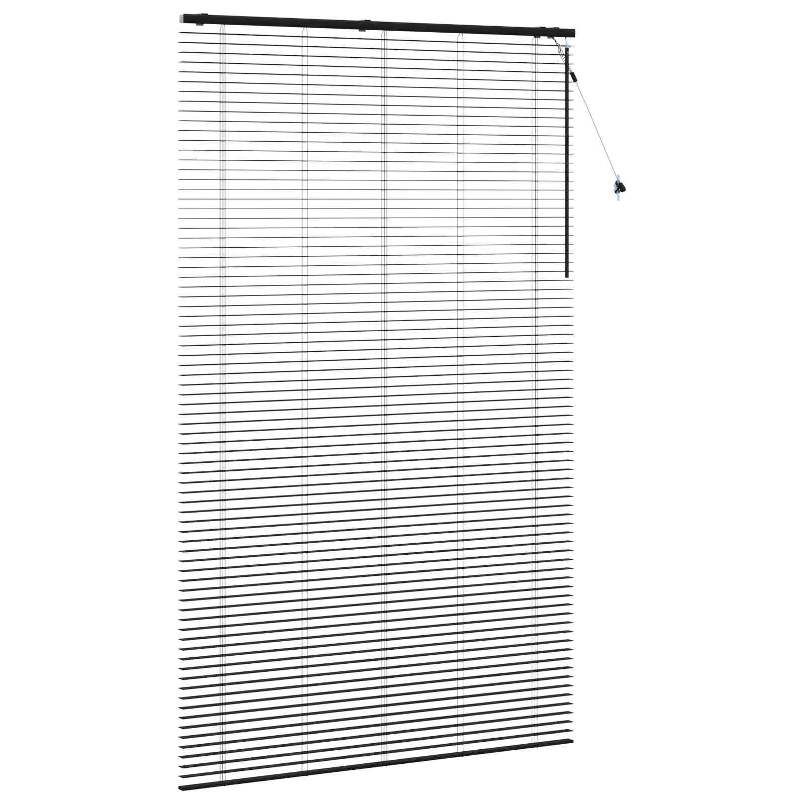 vidaXL Βενετσιάνικη Σκίαση Μαύρο 155 x 250 εκ. 35 mm - Image 3