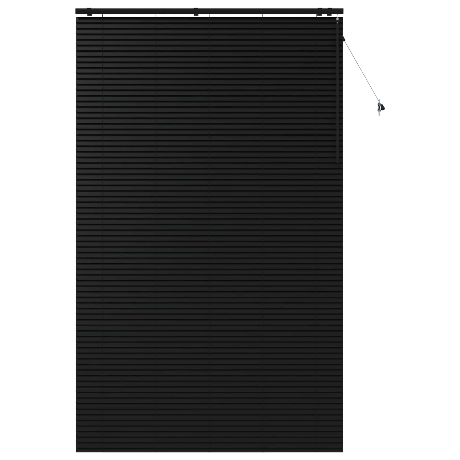vidaXL Βενετσιάνικη Σκίαση Μαύρο 155 x 250 εκ. 35 mm - Image 2