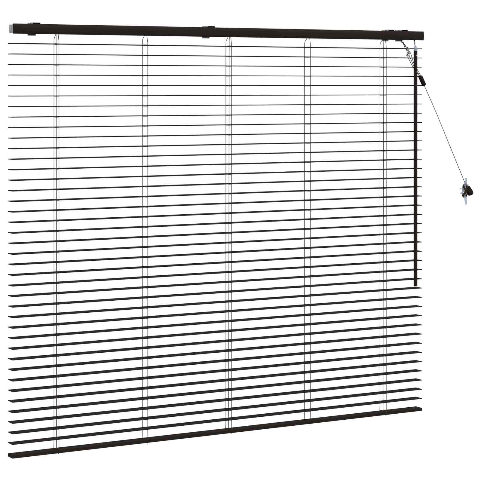 vidaXL Βενετσιάνικη Σκίαση Σκούρο Καφέ 145 x 130 εκ 35 mm - Image 3