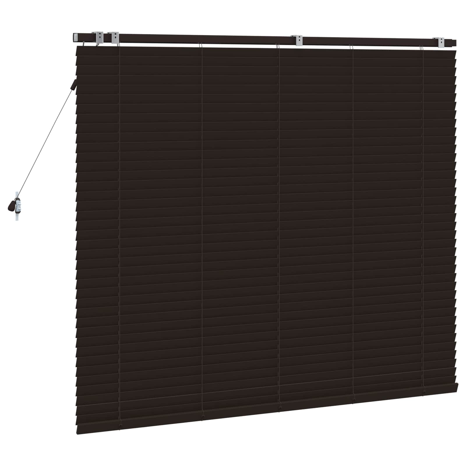 vidaXL Βενετσιάνικη Σκίαση Σκούρο Καφέ 145 x 130 εκ 35 mm - Image 4