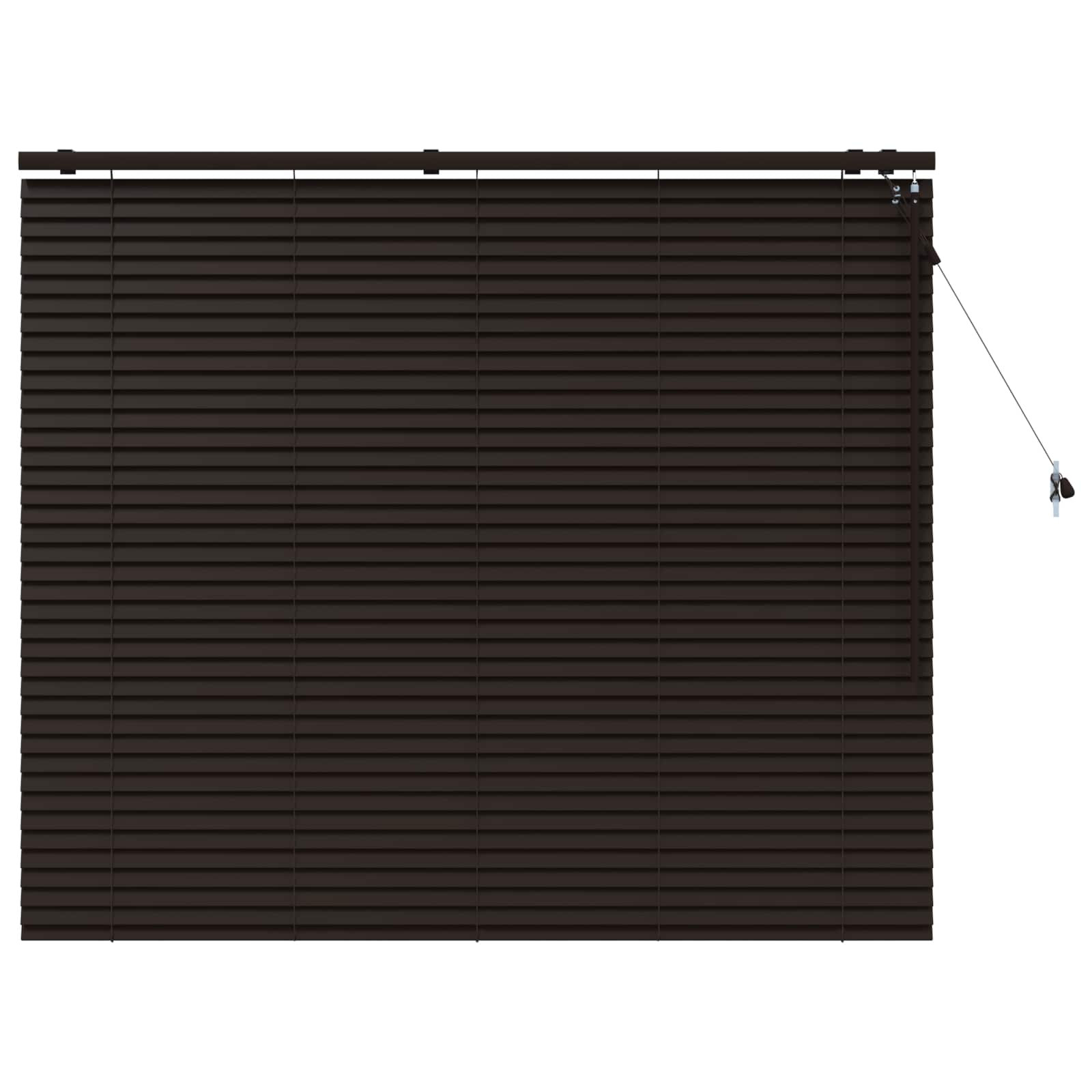 vidaXL Βενετσιάνικη Σκίαση Σκούρο Καφέ 145 x 130 εκ 35 mm - Image 2