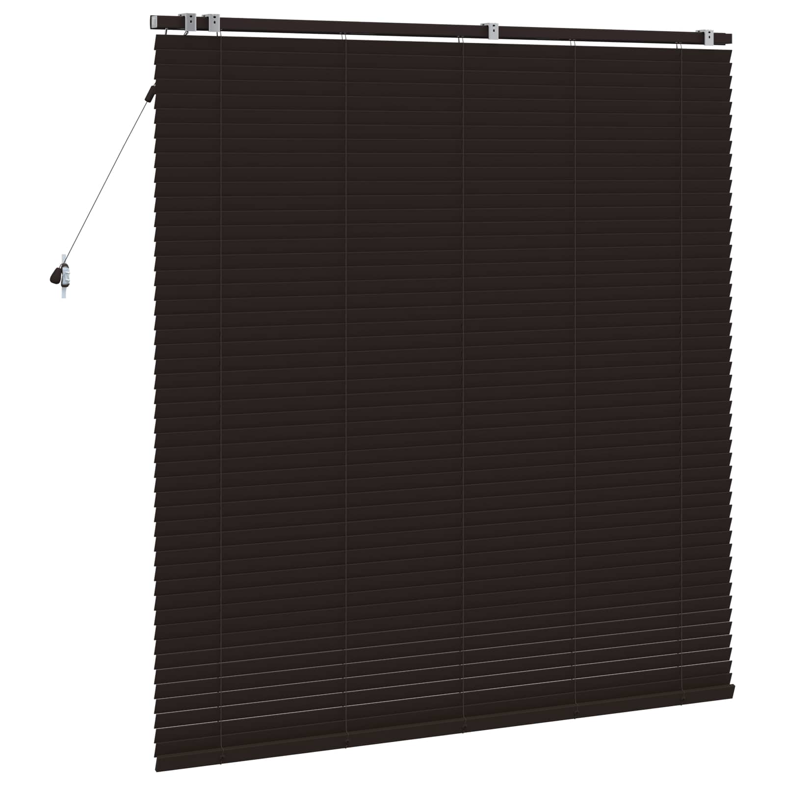 vidaXL Βενετσιάνικη Σκίαση Σκούρο Καφέ 155 x 160 εκ. 35 mm - Image 4