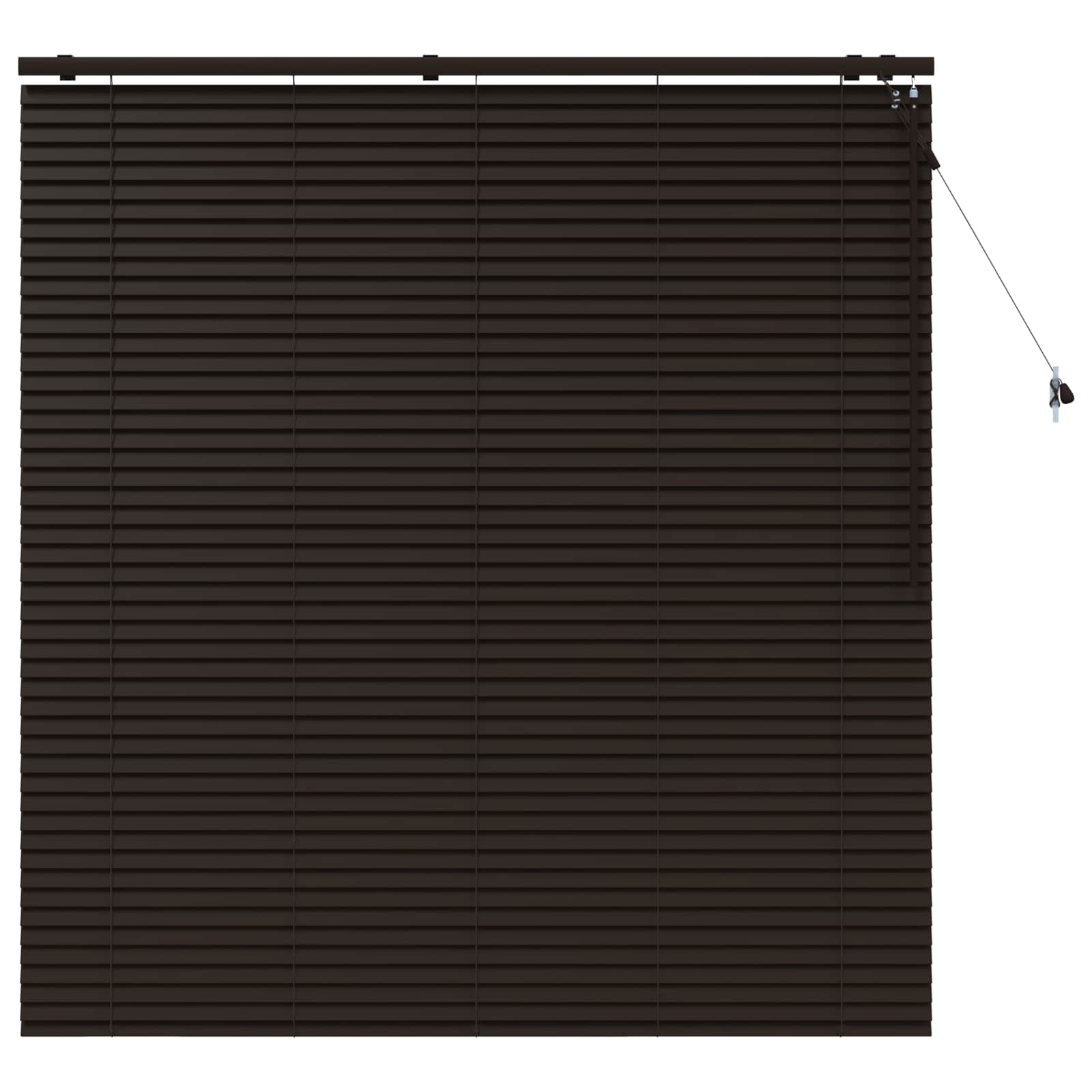 vidaXL Βενετσιάνικη Σκίαση Σκούρο Καφέ 155 x 160 εκ. 35 mm - Image 2