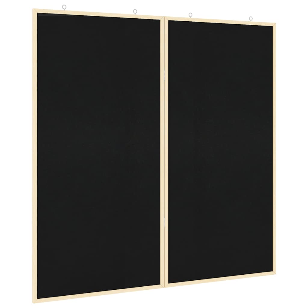 vidaXL Πίνακας Ενημερώσεων Μαύρο 100 x 100 x 1,4 εκ. Μασίφ ξύλο πεύκου - Image 2
