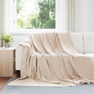 vidaXL Ριχτάρια 6 τμχ. Μπεζ 240 x 270 εκ. 9.93 kg Μαλλί