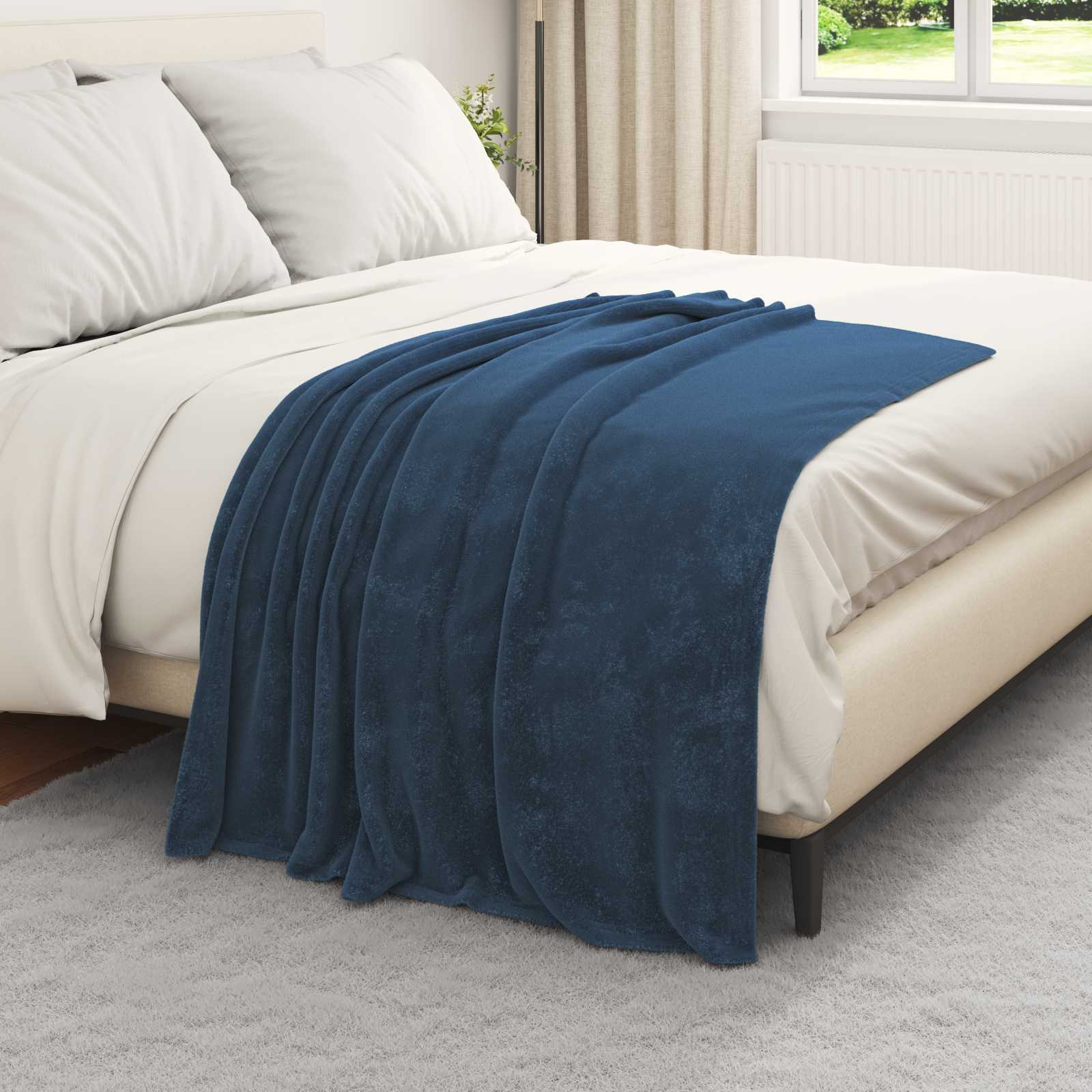 vidaXL Ριχτάρια 6 τμχ. Σκούρο μπλε 130 x 150 cm 3.04 kg Μαλλί - Image 3