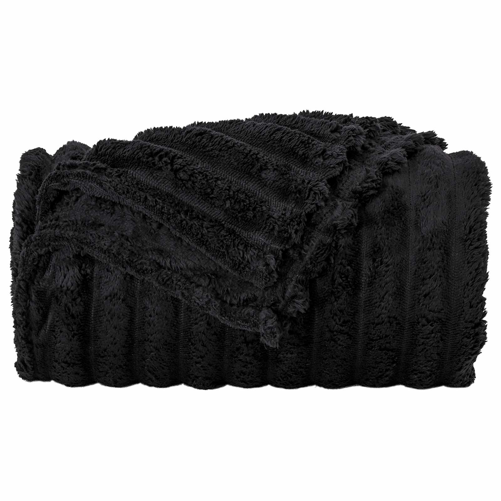 vidaXL Ριχτάρι Μαύρο 240 x 220 cm 1.36 kg Μαλλί - Image 4