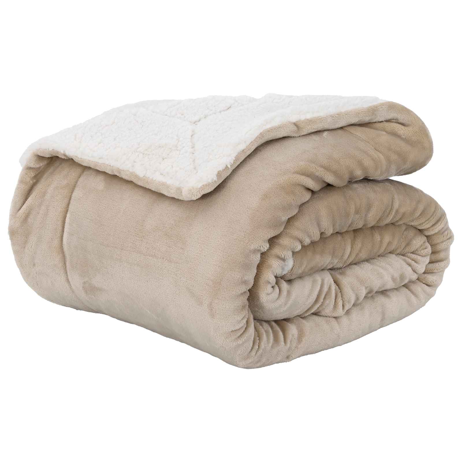 vidaXL Ριχτάρι Μπεζ 150 x 200 cm 1.64 kg Μαλλί - Image 2