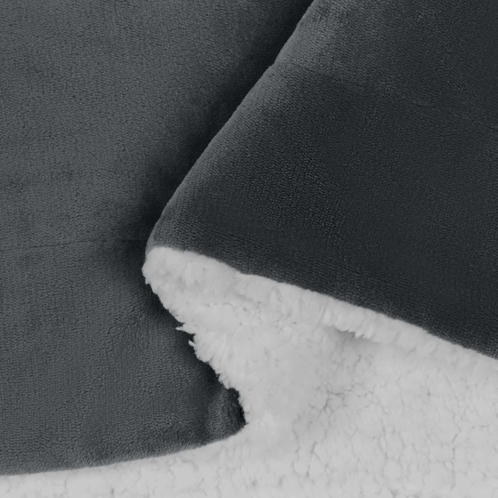 vidaXL Ριχτάρι Σκούρο Γκρι 220 x 240 cm 2.67 kg Μαλλί - Image 6