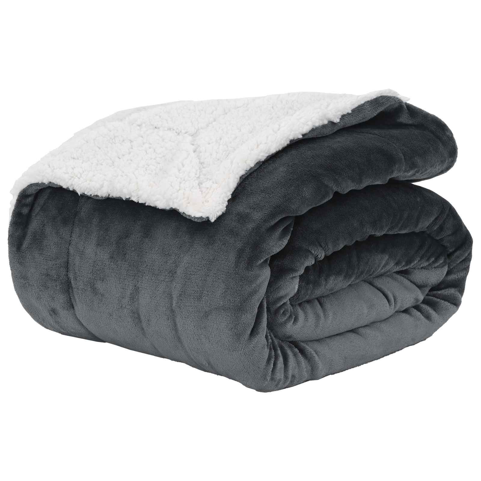 vidaXL Ριχτάρι Σκούρο Γκρι 220 x 240 cm 2.67 kg Μαλλί - Image 2