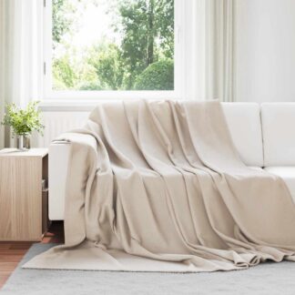 vidaXL Ριχτάρια 6 τμχ. Μπεζ 270 x 240 cm 5.08 kg Μαλλί