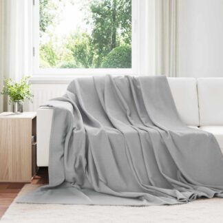vidaXL Ριχτάρια 6 τμχ. Γκρι 270 x 240 cm 5.44 kg Μαλλί