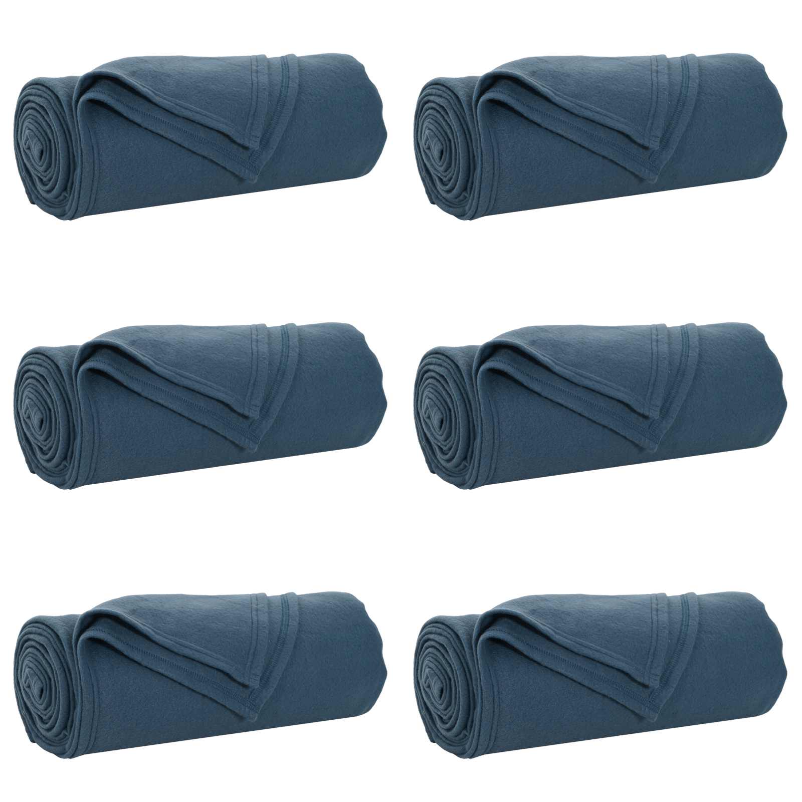 vidaXL Ριχτάρια 6 τμχ. Σκούρο μπλε 200 x 150 cm 2.52 kg Μαλλί - Image 2