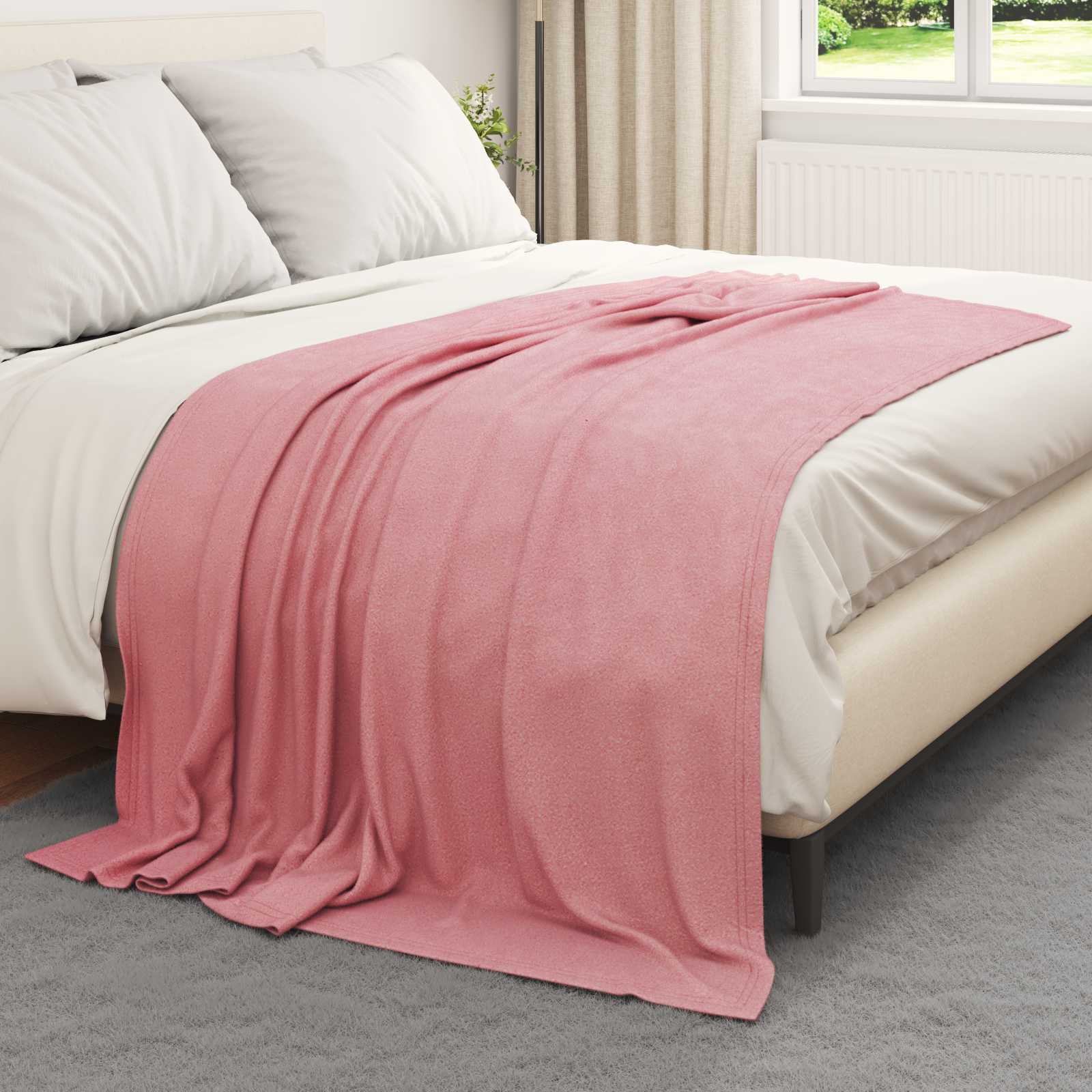 vidaXL Ριχτάρια 6 τμχ. Ροζ 200 x 150 cm 2.52 kg Μαλλί - Image 3