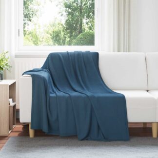 vidaXL Ριχτάρια 24 τμχ. Σκούρο μπλε 200 x 150 cm 10.08 kg Μαλλί