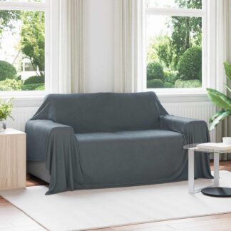 vidaXL Ριχτάρι Σκούρο Γκρι 280 x 210 εκ. 0.84 kg Μαλλί