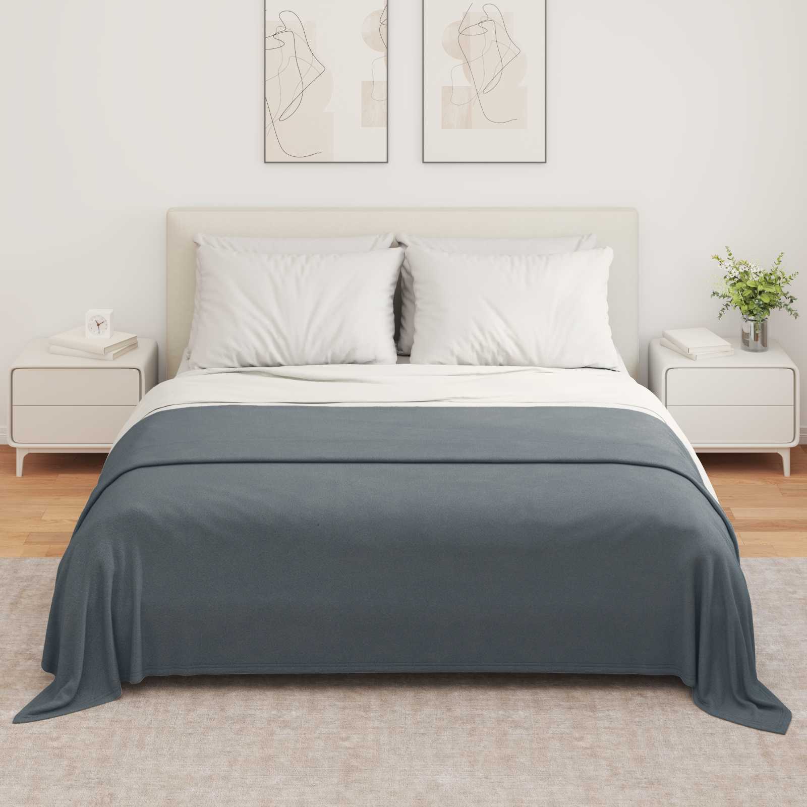 vidaXL Ριχτάρια 6 τμχ. Σκούρο Γκρι 280 x 210 εκ. 4.88 kg Μαλλί - Image 3