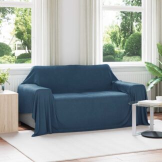 vidaXL Ριχτάρια 6 τμχ. Σκούρο μπλε 280 x 210 εκ. 4.74 kg Μαλλί