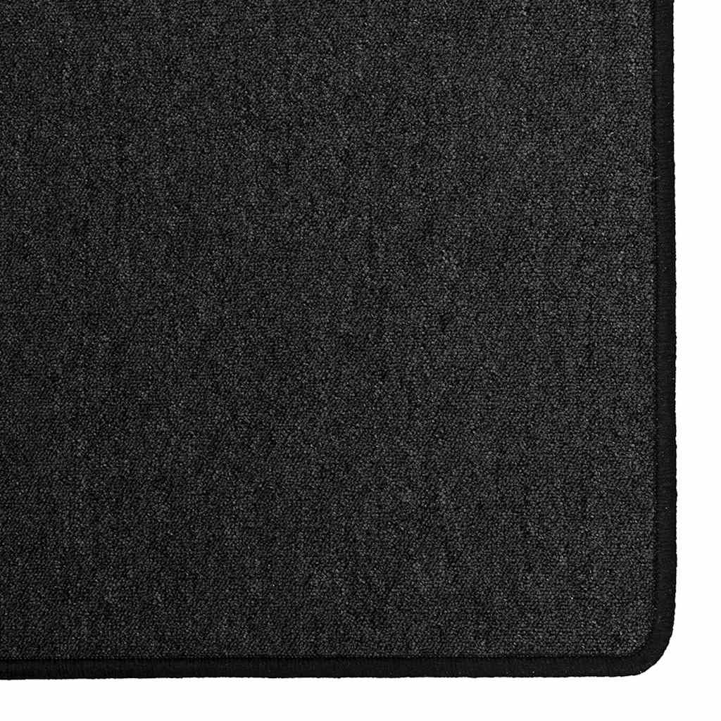 vidaXL Δερμάτινο Χαλί Ανθρακί 100 x 100 cm 100% Πολυπροπυλένιο - Image 5