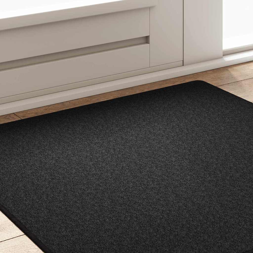 vidaXL Δερμάτινο Χαλί Ανθρακί 100 x 100 cm 100% Πολυπροπυλένιο - Image 4