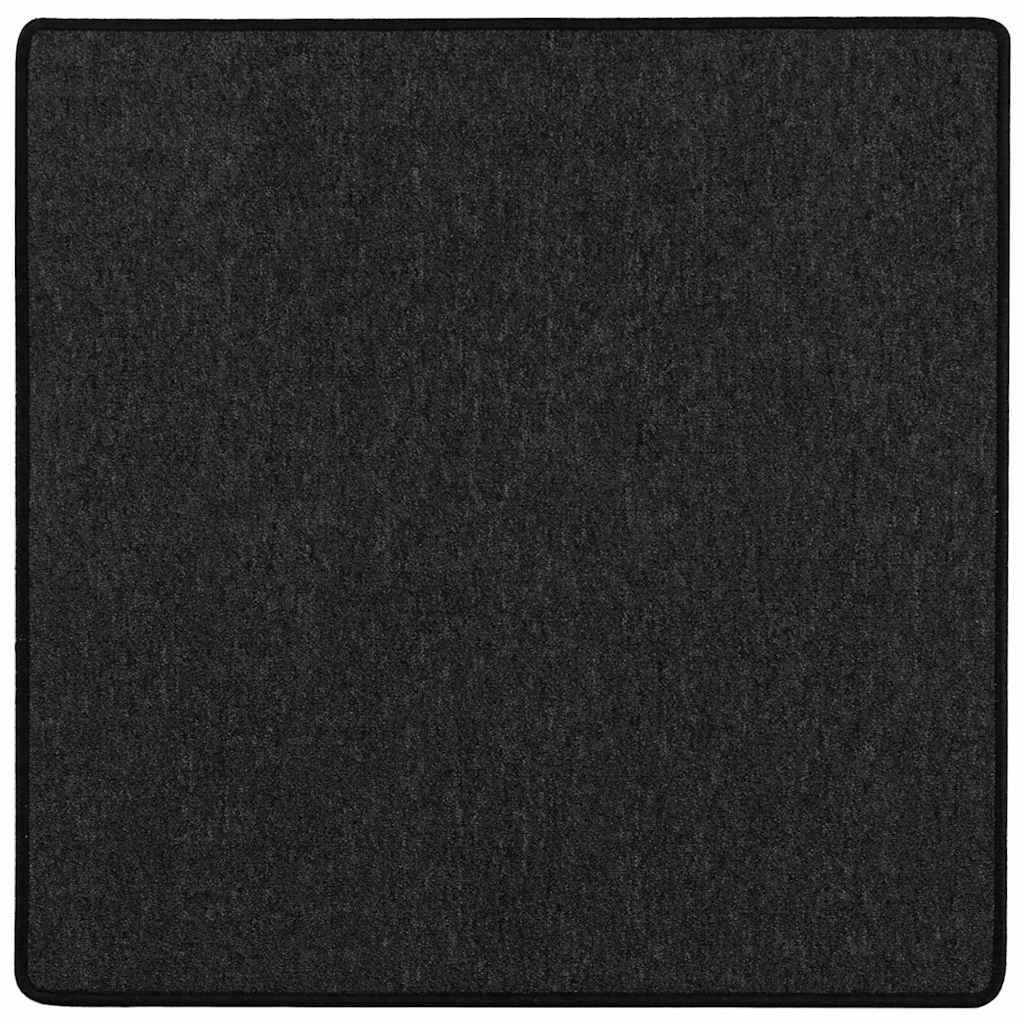 vidaXL Δερμάτινο Χαλί Ανθρακί 100 x 100 cm 100% Πολυπροπυλένιο - Image 2