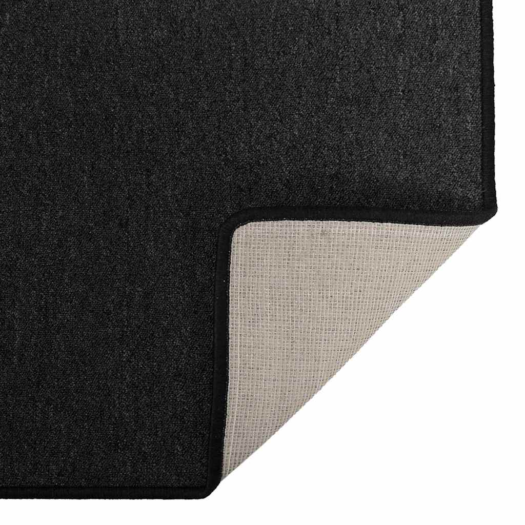 vidaXL Δερμάτινο Χαλί Ανθρακί 100 x 300 cm 100% Πολυπροπυλένιο - Image 5