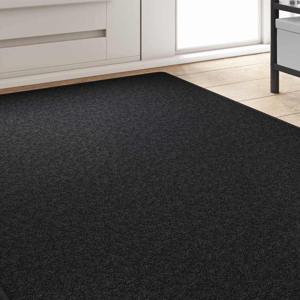vidaXL Δερμάτινο Χαλί Ανθρακί 100 x 300 cm 100% Πολυπροπυλένιο - Image 3