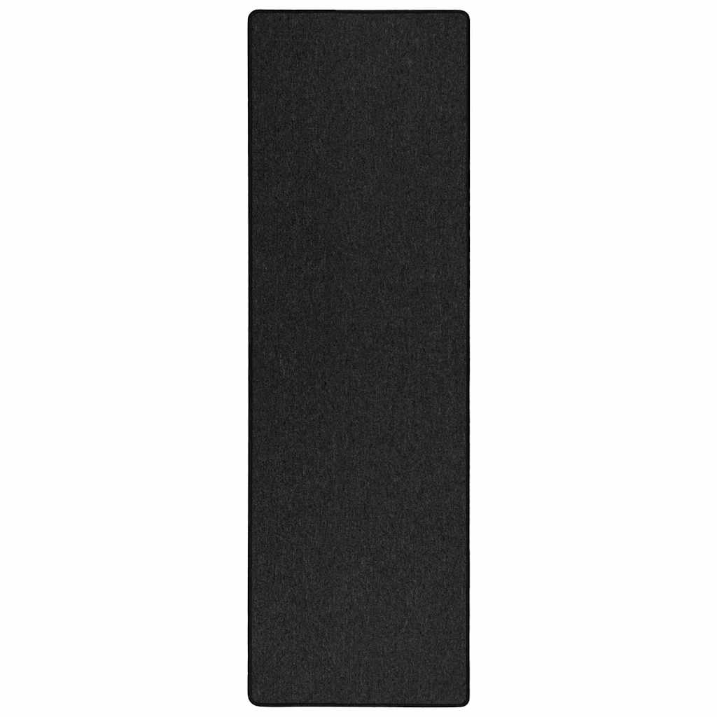 vidaXL Δερμάτινο Χαλί Ανθρακί 100 x 300 cm 100% Πολυπροπυλένιο - Image 2