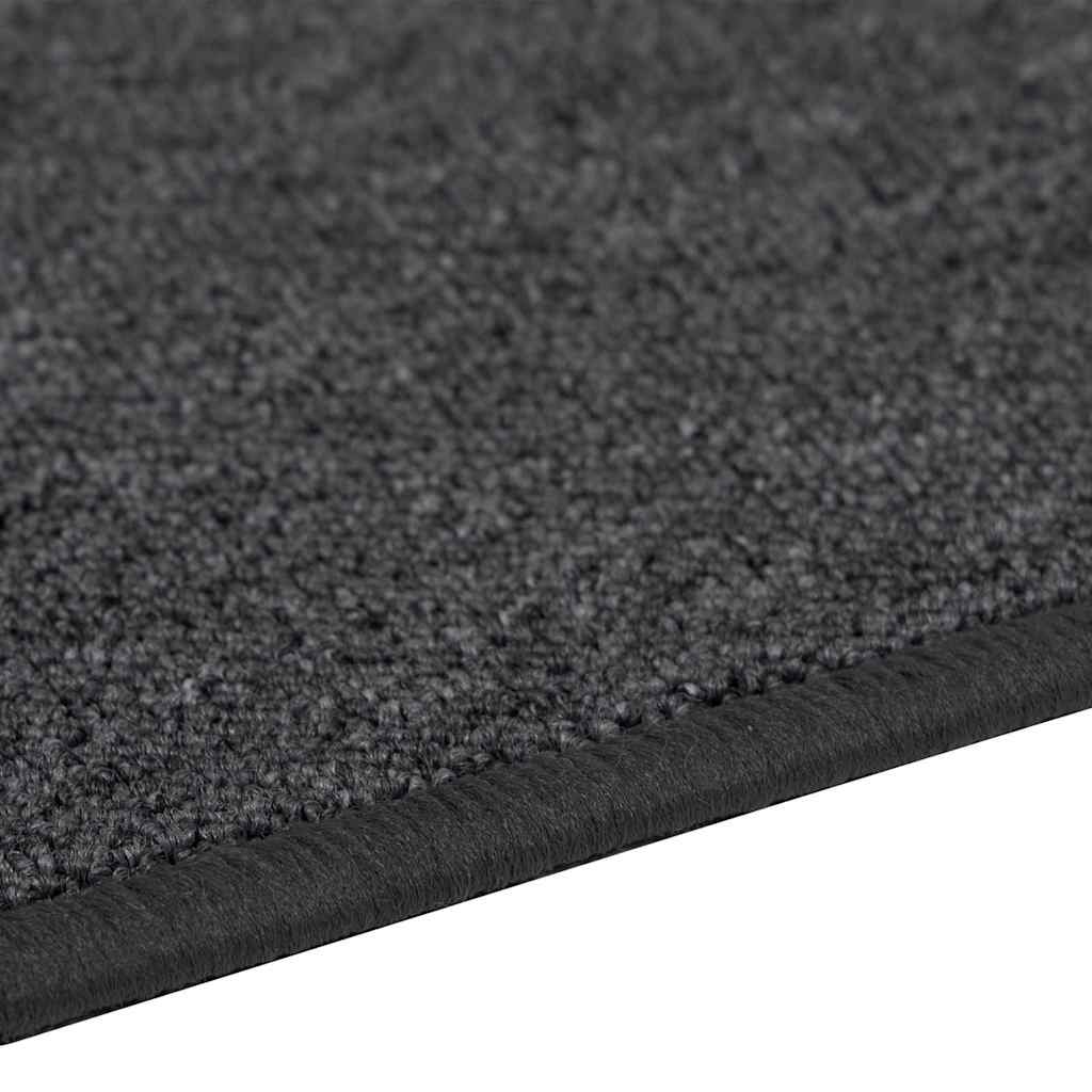 vidaXL Δερμάτινο Χαλί Σκούρο Γκρι 100 x 150 cm 100% Πολυπροπυλένιο - Image 7