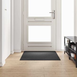 vidaXL Δερμάτινο Χαλί Σκούρο Γκρι 100 x 150 cm 100% Πολυπροπυλένιο