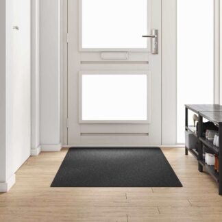 vidaXL Δερμάτινο Χαλί Σκούρο Γκρι 100 x 200 cm 100% Πολυπροπυλένιο