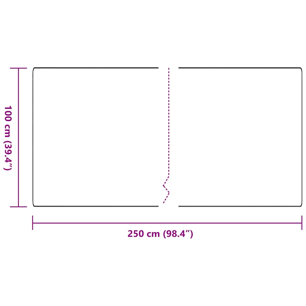 vidaXL Δερμάτινο Χαλί Σκούρο Γκρι 100 x 250 cm 100% Πολυπροπυλένιο - Image 8