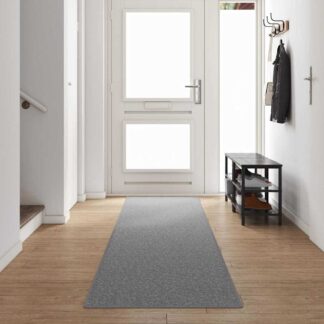 vidaXL Δερμάτινο Χαλί Ανοιχτό γκρι 80 x 500 cm 100% Πολυπροπυλένιο