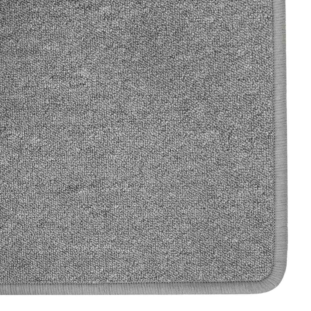 vidaXL Δερμάτινο Χαλί Ανοιχτό γκρι 100 x 100 cm 100% Πολυπροπυλένιο - Image 5