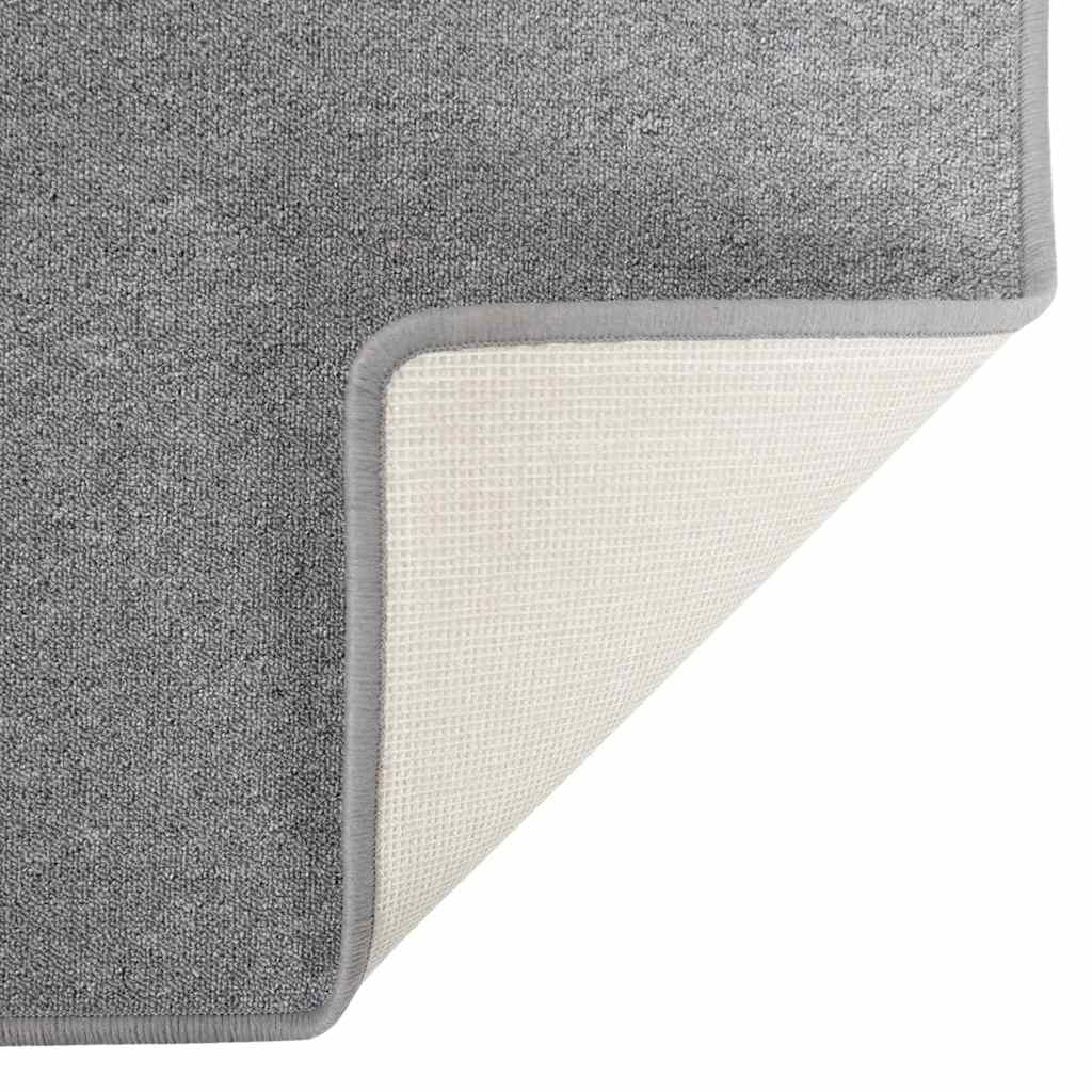 vidaXL Δερμάτινο Χαλί Ανοιχτό γκρι 100 x 100 cm 100% Πολυπροπυλένιο - Image 6