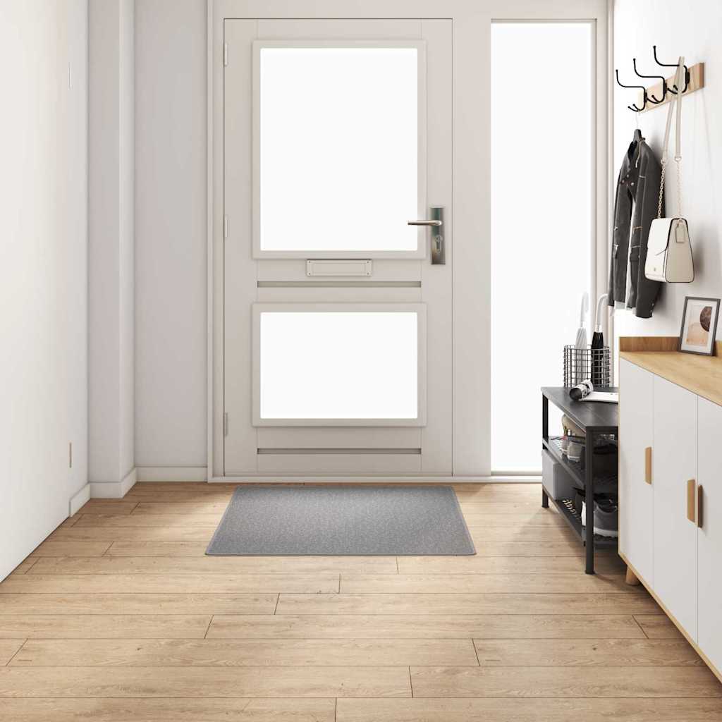 vidaXL Δερμάτινο Χαλί Ανοιχτό γκρι 100 x 100 cm 100% Πολυπροπυλένιο - Image 3
