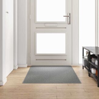 vidaXL Δερμάτινο Χαλί Ανοιχτό γκρι 100 x 200 cm 100% Πολυπροπυλένιο