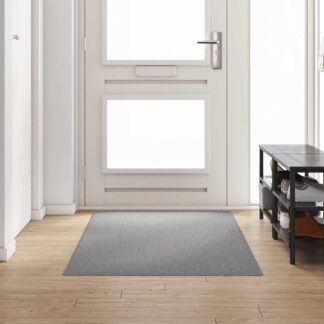 vidaXL Δερμάτινο Χαλί Ανοιχτό γκρι 100 x 250 cm 100% Πολυπροπυλένιο