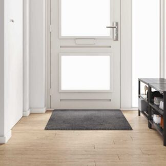 vidaXL Δερμάτινο Χαλί Γκρι 100 x 150 cm 100% Πολυπροπυλένιο Τούφτα