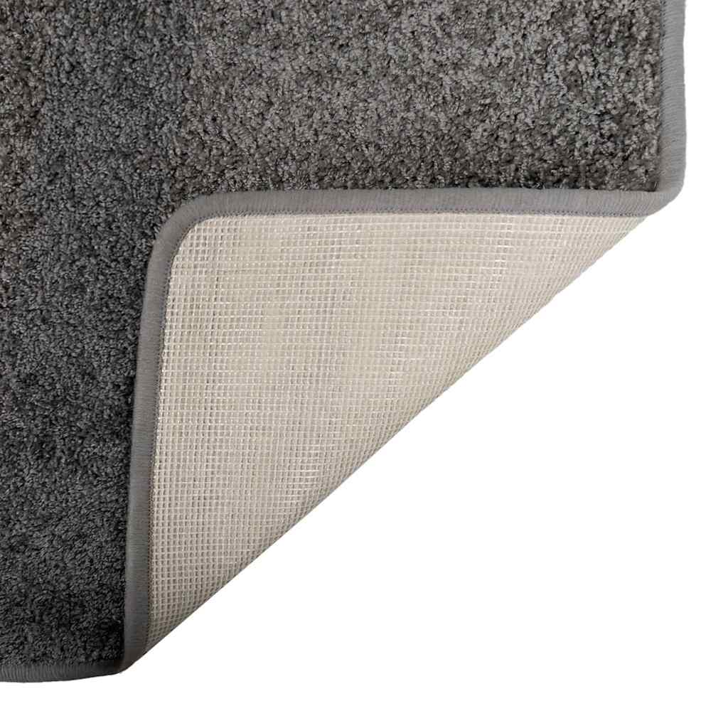 vidaXL Δερμάτινο Χαλί Γκρι 100 x 200 cm 100% Πολυπροπυλένιο Τούφτα - Image 5