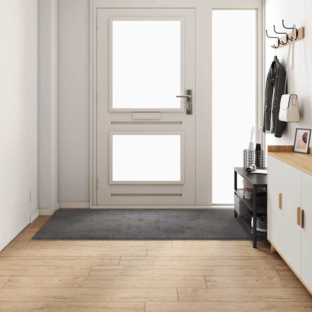 vidaXL Δερμάτινο Χαλί Γκρι 100 x 200 cm 100% Πολυπροπυλένιο Τούφτα - Image 3