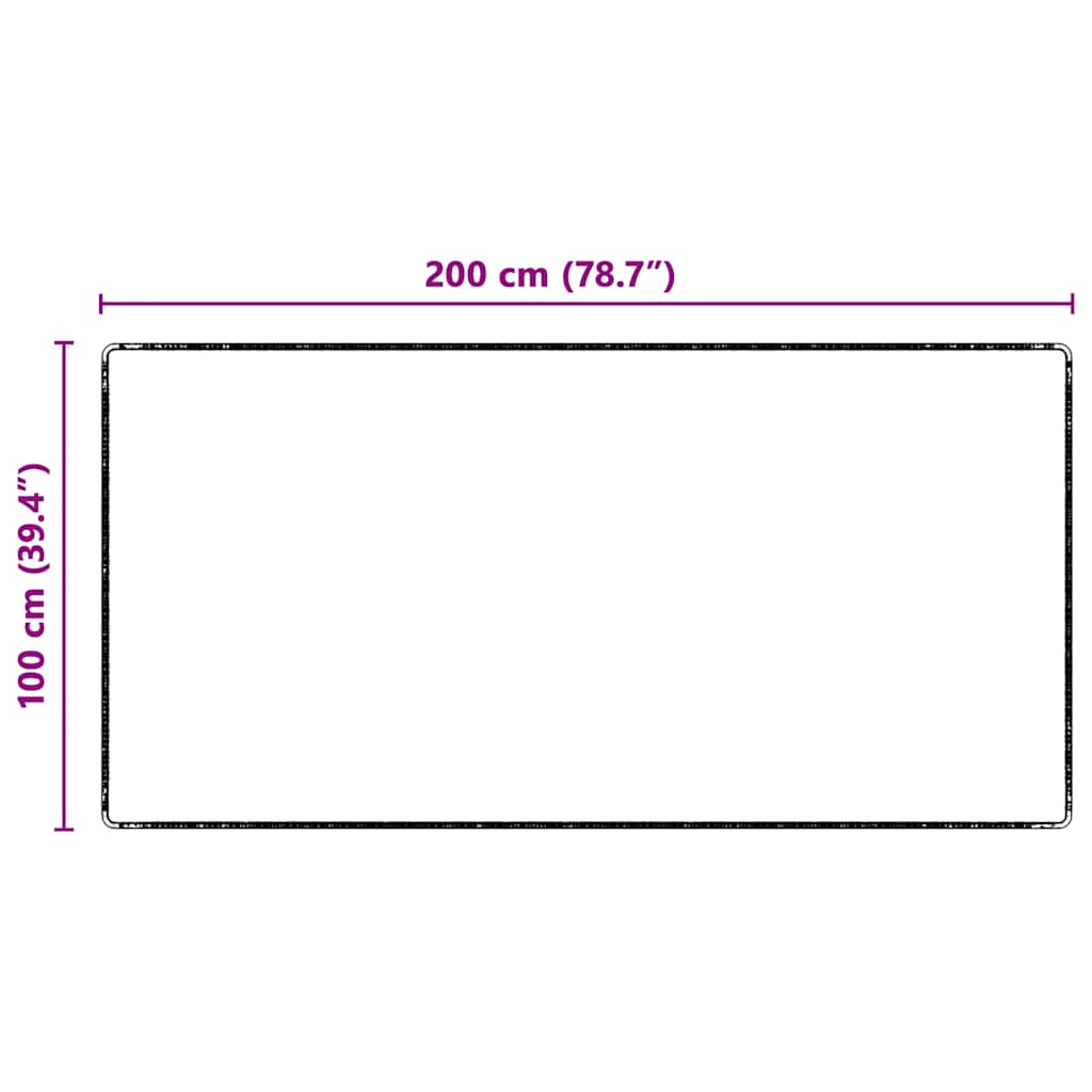 vidaXL Δερμάτινο Χαλί Γκρι 100 x 200 cm 100% Πολυπροπυλένιο Τούφτα - Image 8