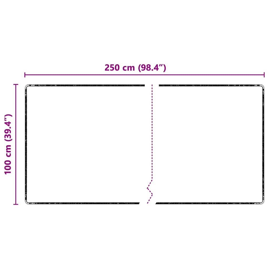 vidaXL Δερμάτινο Χαλί Γκρι 100 x 250 cm 100% Πολυπροπυλένιο Τούφτα - Image 7