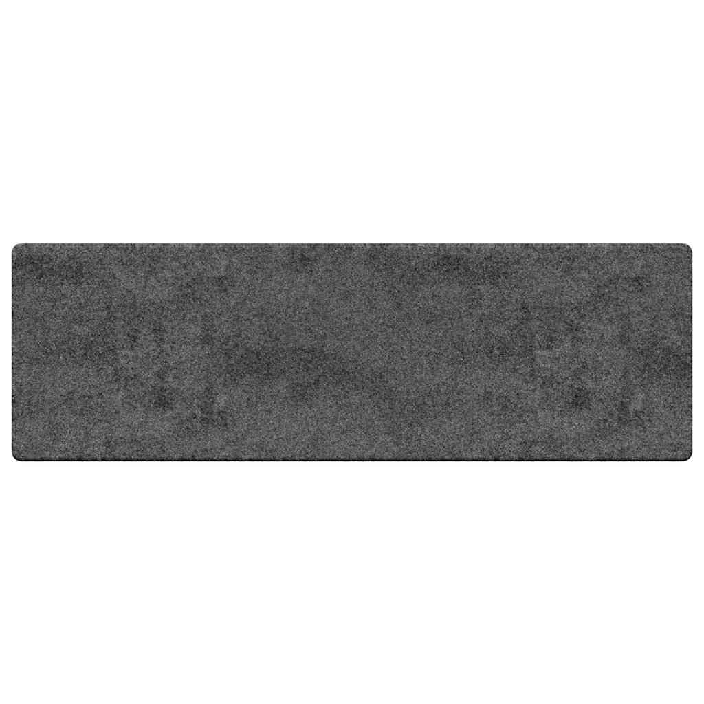 vidaXL Δερμάτινο Χαλί Γκρι 100 x 250 cm 100% Πολυπροπυλένιο Τούφτα - Image 2