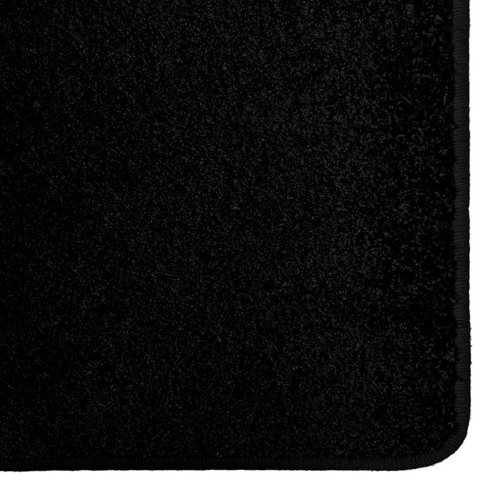 vidaXL Δερμάτινο Χαλί Μαύρο 50 x 150 cm 100% Πολυπροπυλένιο Τούφτα - Image 4