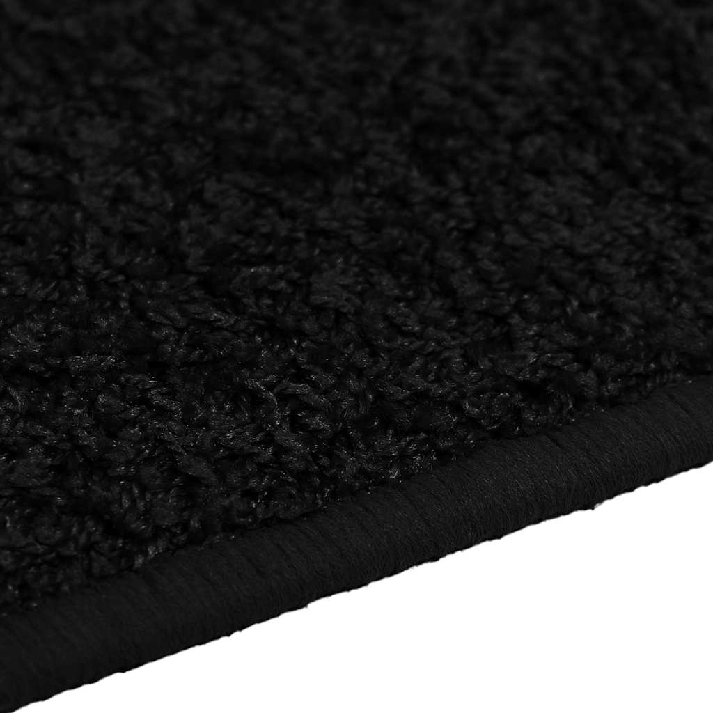 vidaXL Δερμάτινο Χαλί Μαύρο 50 x 150 cm 100% Πολυπροπυλένιο Τούφτα - Image 6